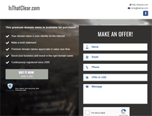 Tablet Screenshot of isthatclear.com